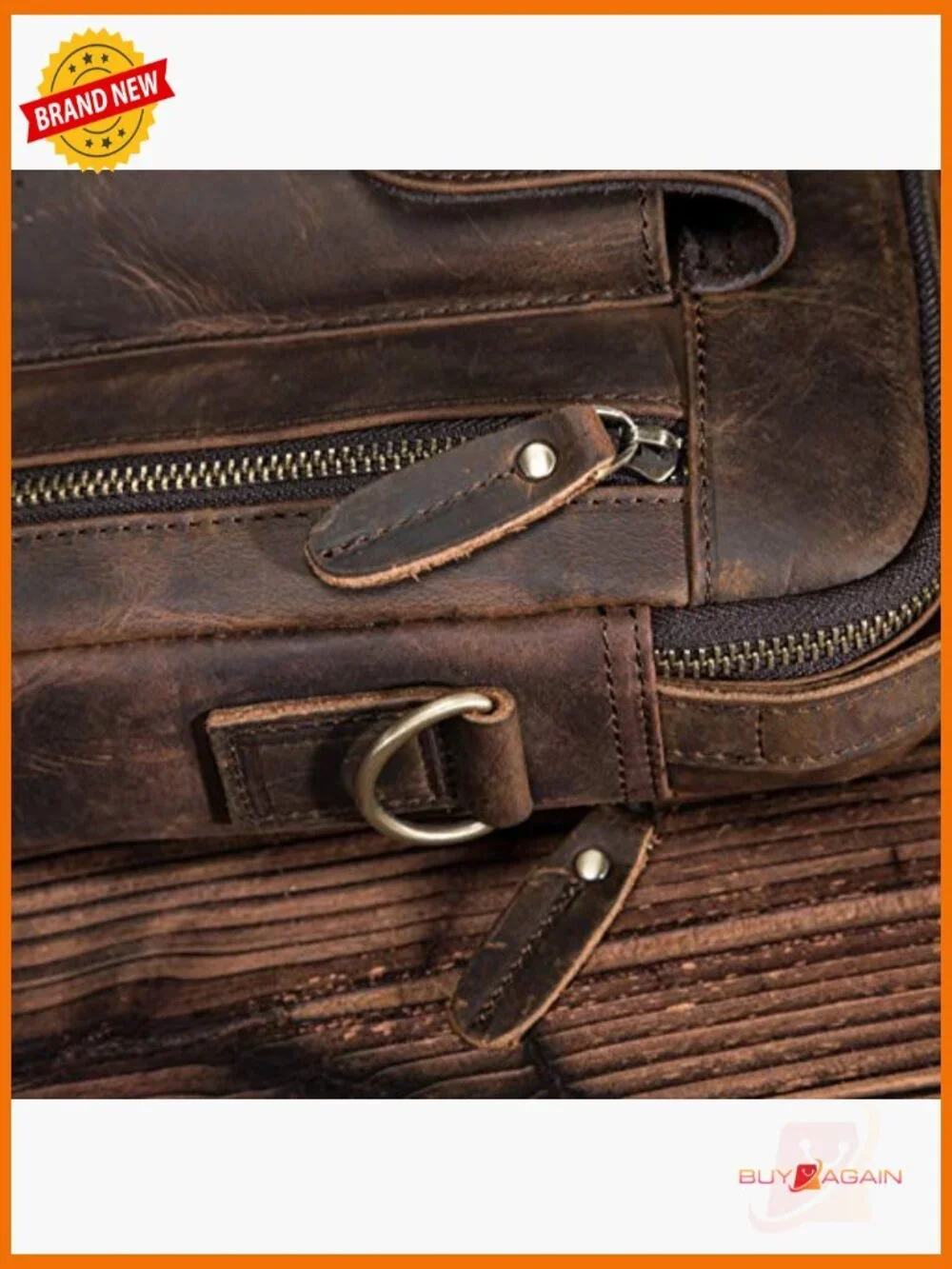 Genuine Leather Messenger Bag for Tablet Laptop
